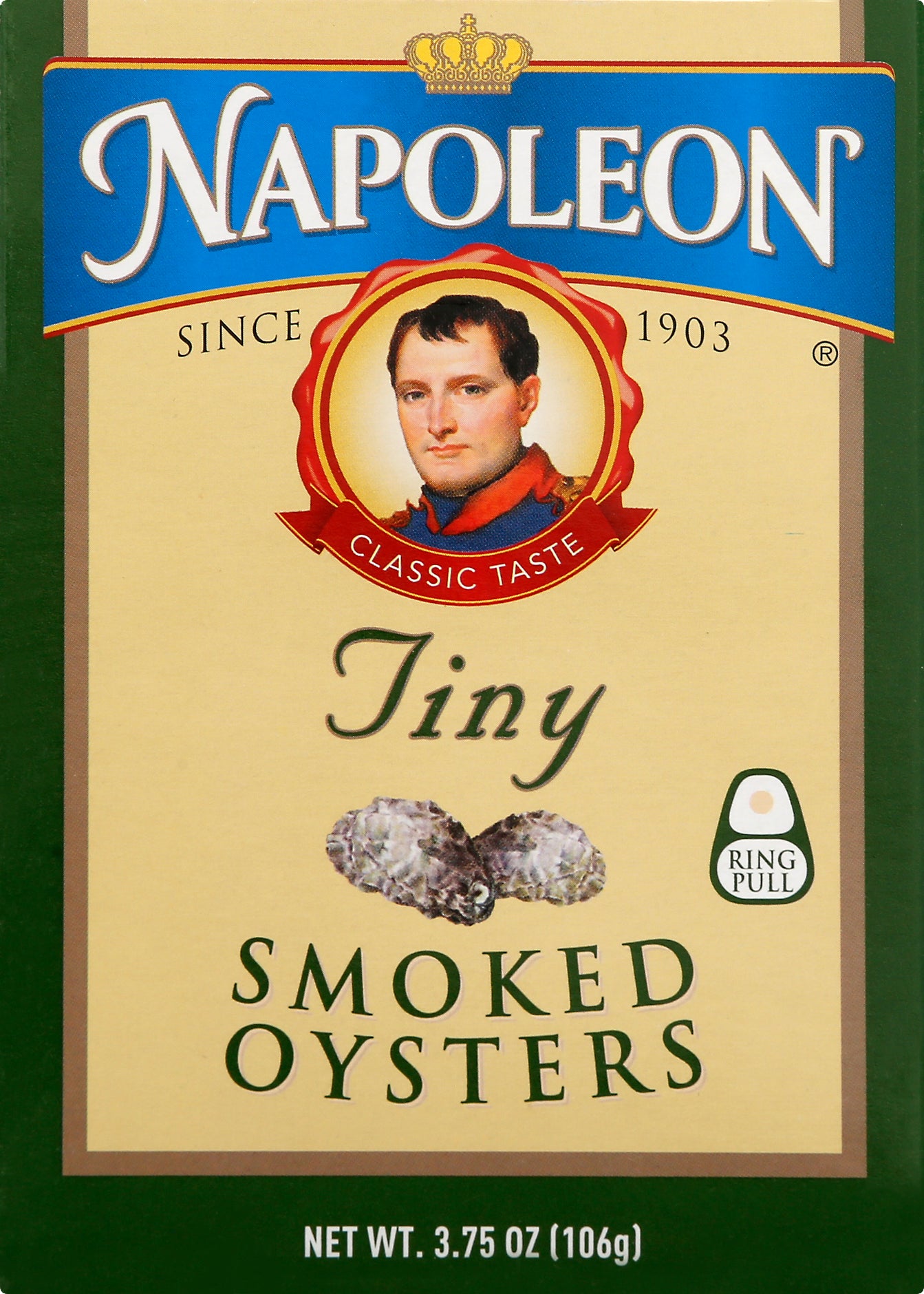 Napoleon Tiny Smoked Oysters 3.75 oz - Case of 25
