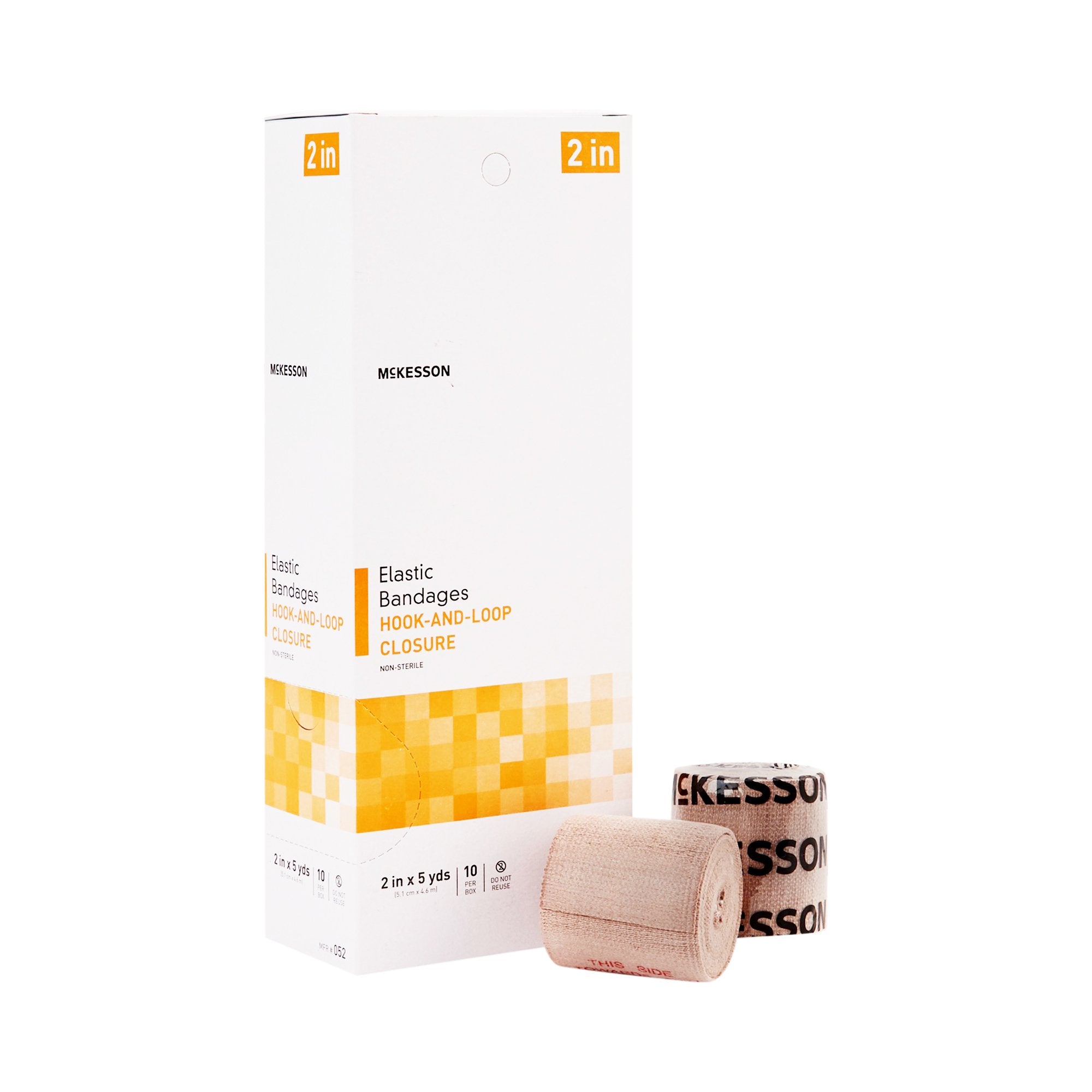 McKesson Brand - Elastic Bandage McKesson 2 Inch X 5 Yard Single Hook and Loop Closure Tan NonSterile Standard Compression [1/BX]