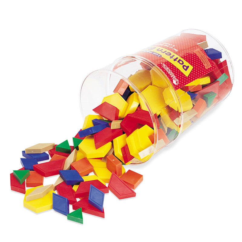 LEARNING RESOURCES - Plastic Pattern Blocks: 1 cm, Pack of 250