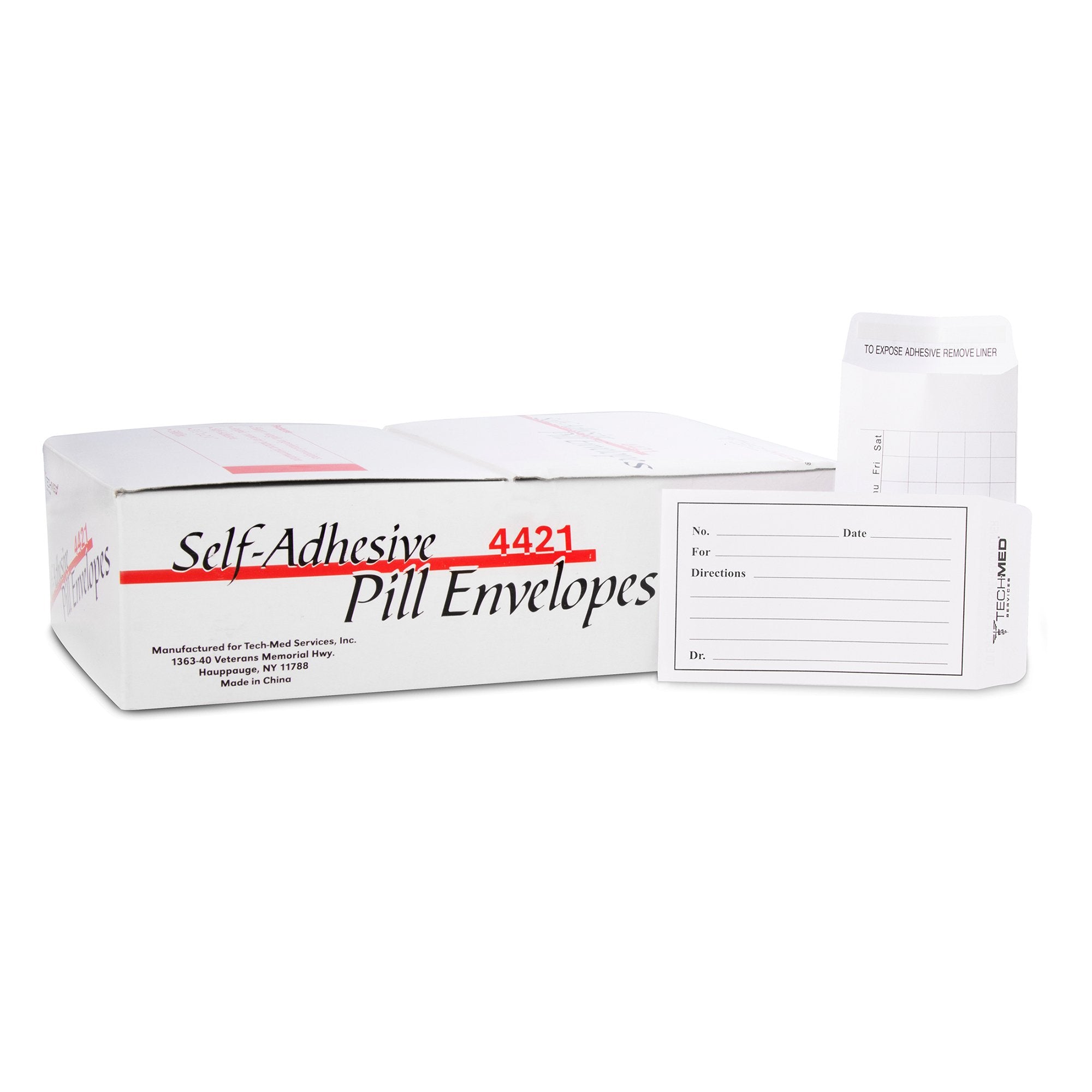 Dukal - Medication Envelope Tech-Med® White 3-/2 X 2-1/4 Inch [500/BX]