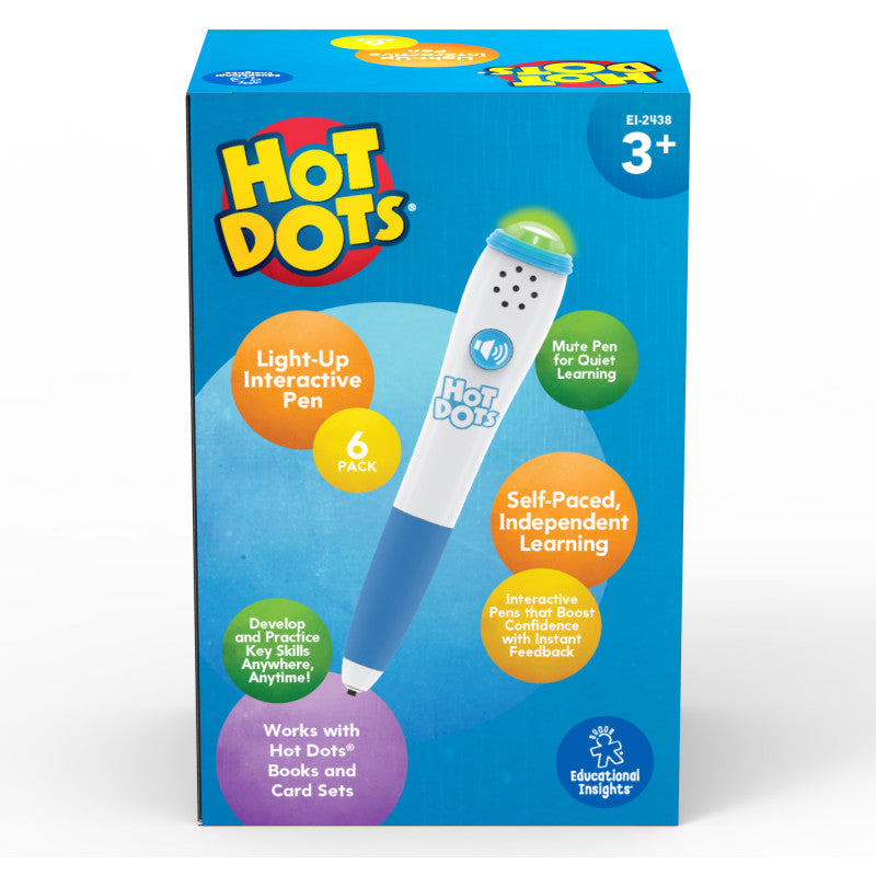 EDUCATIONAL INSIGHTS - Hot Dots® Light-Up Interactive Pen 6-Pack