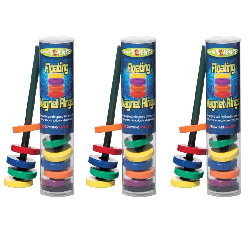 DOWLING MAGNETS - Floating Magnet Rings, 6 Per Pack, 3 Packs