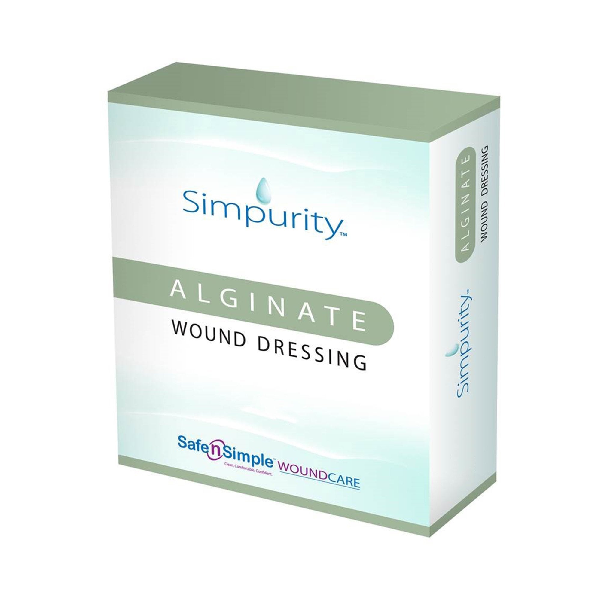 Safe N Simple - Alginate Dressing Simpurity™ 2 X 2 Inch Square [10/BX]
