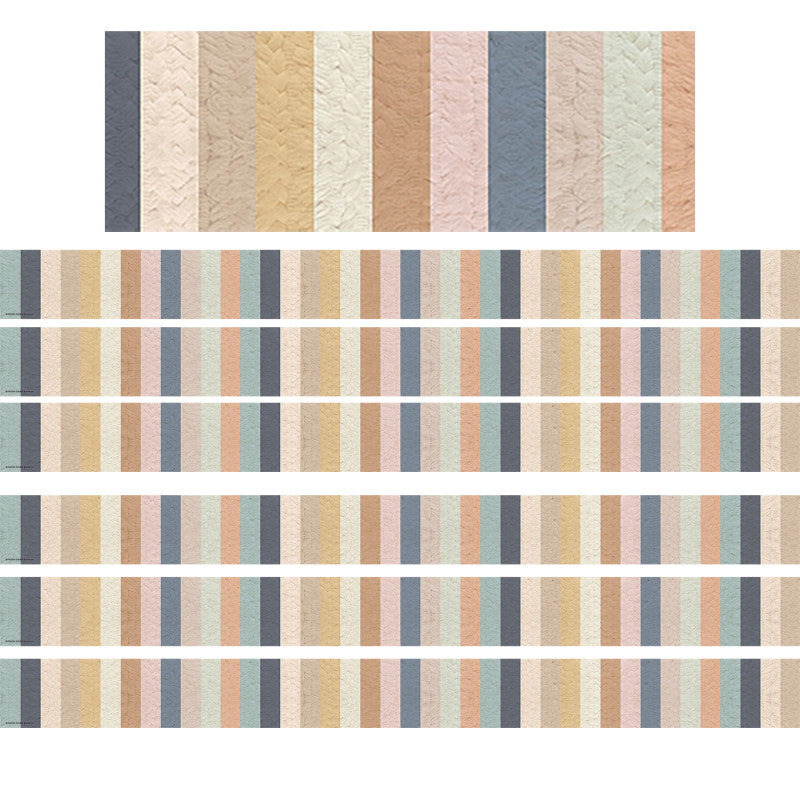 TEACHER CREATED RESOURCES - Everyone is Welcome Stripes Straight Border Trim, 35 Feet Per Pack, 6 Packs