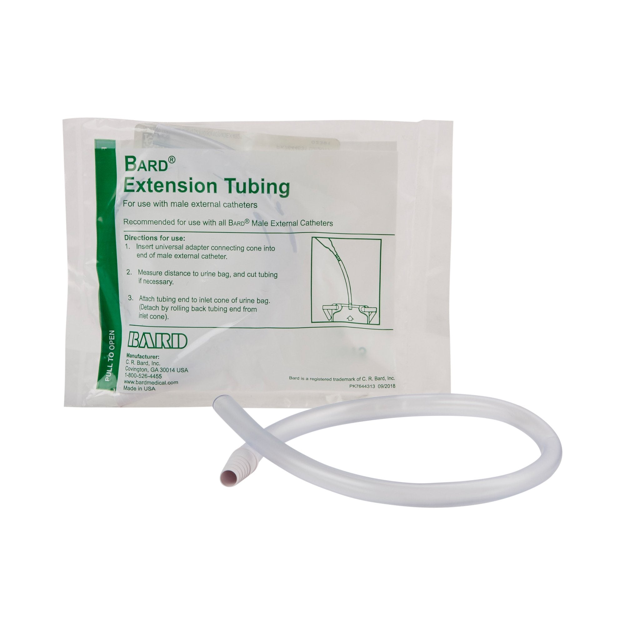 Bard - Tube, Leg Bag Extension Bard® 18 Inch Tube and Adapter, Reusable, Nonsterile [1/EA]