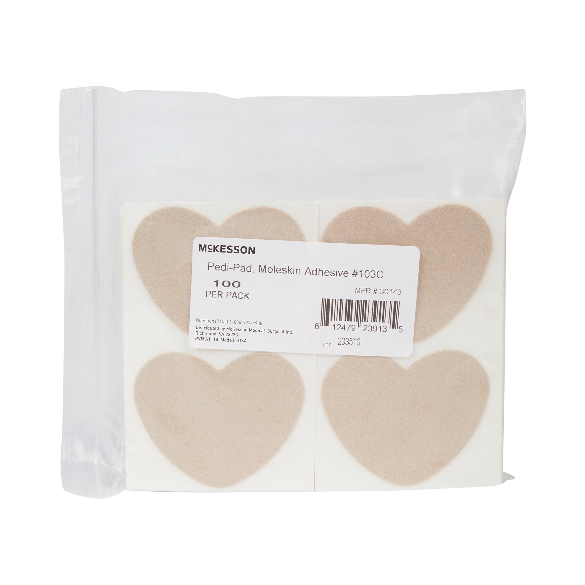 McKesson Brand - Protective Pad McKesson Pedi-Pad Size 103-C Adhesive Foot [100/PK]