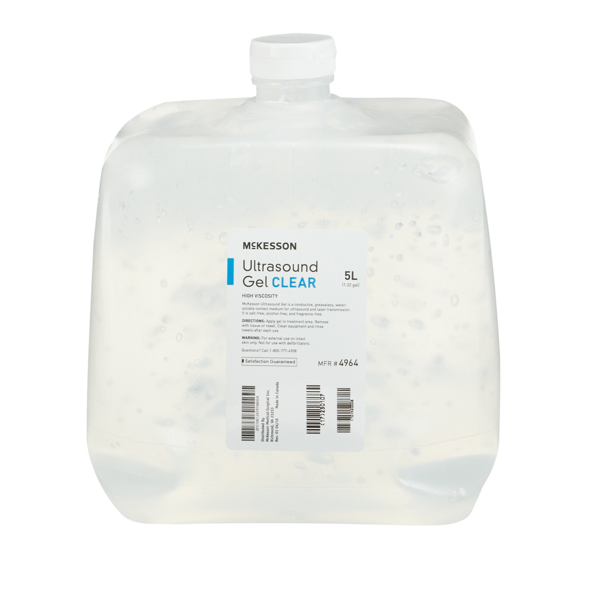 McKesson Brand - Ultrasound Gel McKesson High Viscosity 5 Liter Jug NonSterile [4/CS]