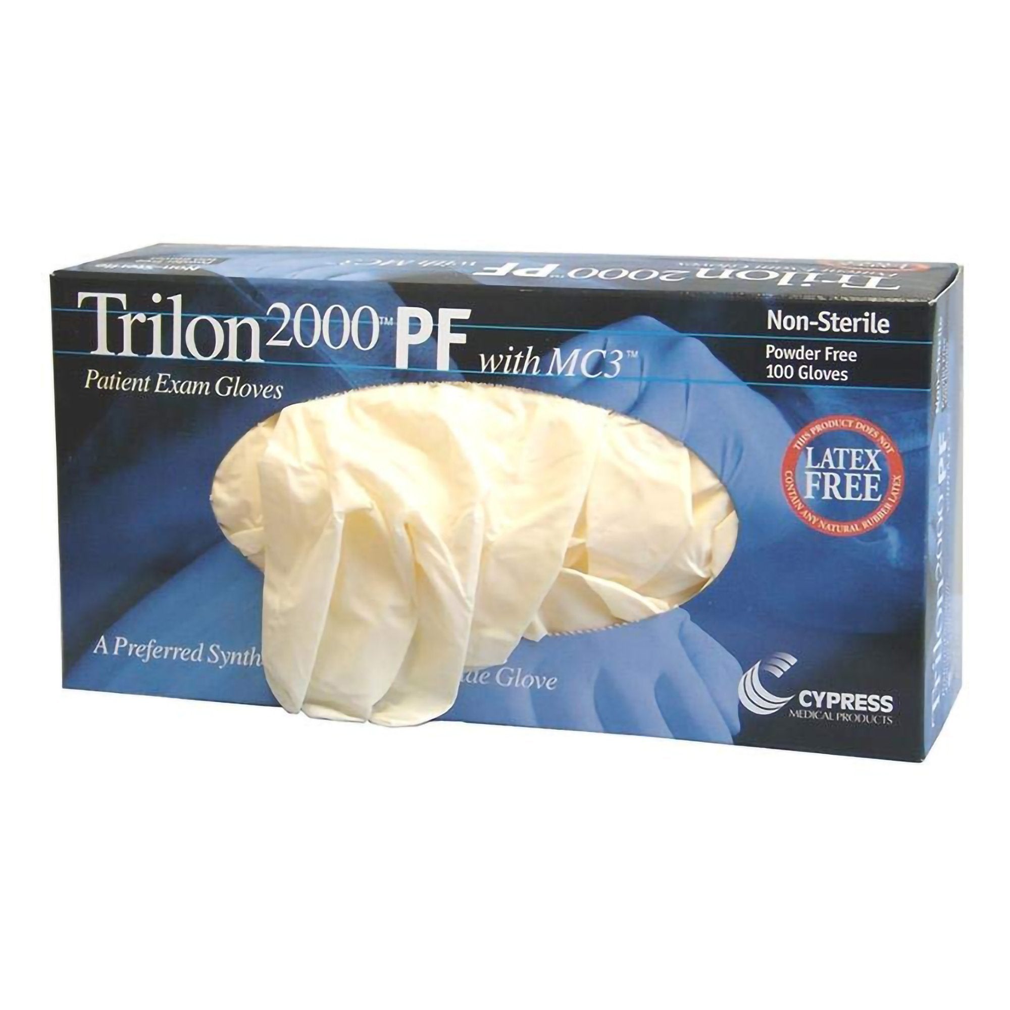 McKesson Brand - Exam Glove Trilon 2000® PF with MC3® X-Large NonSterile Stretch Vinyl Standard Cuff Length Smooth Ivory Not Rated WITH PROP. 65 WARNING [1000/CS]