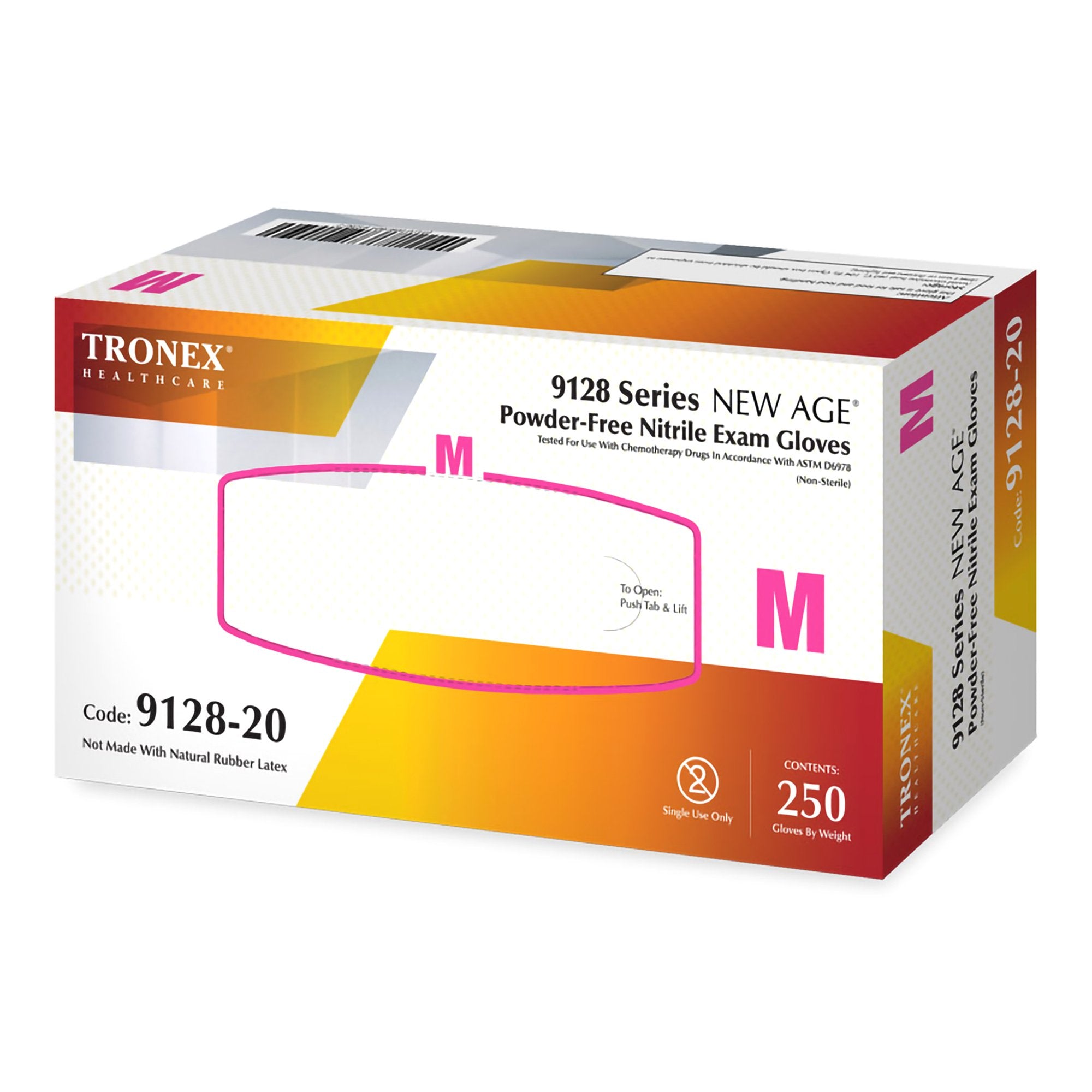 Tronex Healthcare Industries - Exam Glove NEW AGE® 9128 Series Medium NonSterile Nitrile Standard Cuff Length Textured Fingertips Violet Blue Chemo Tested / Fentanyl Tested [2500/CS]