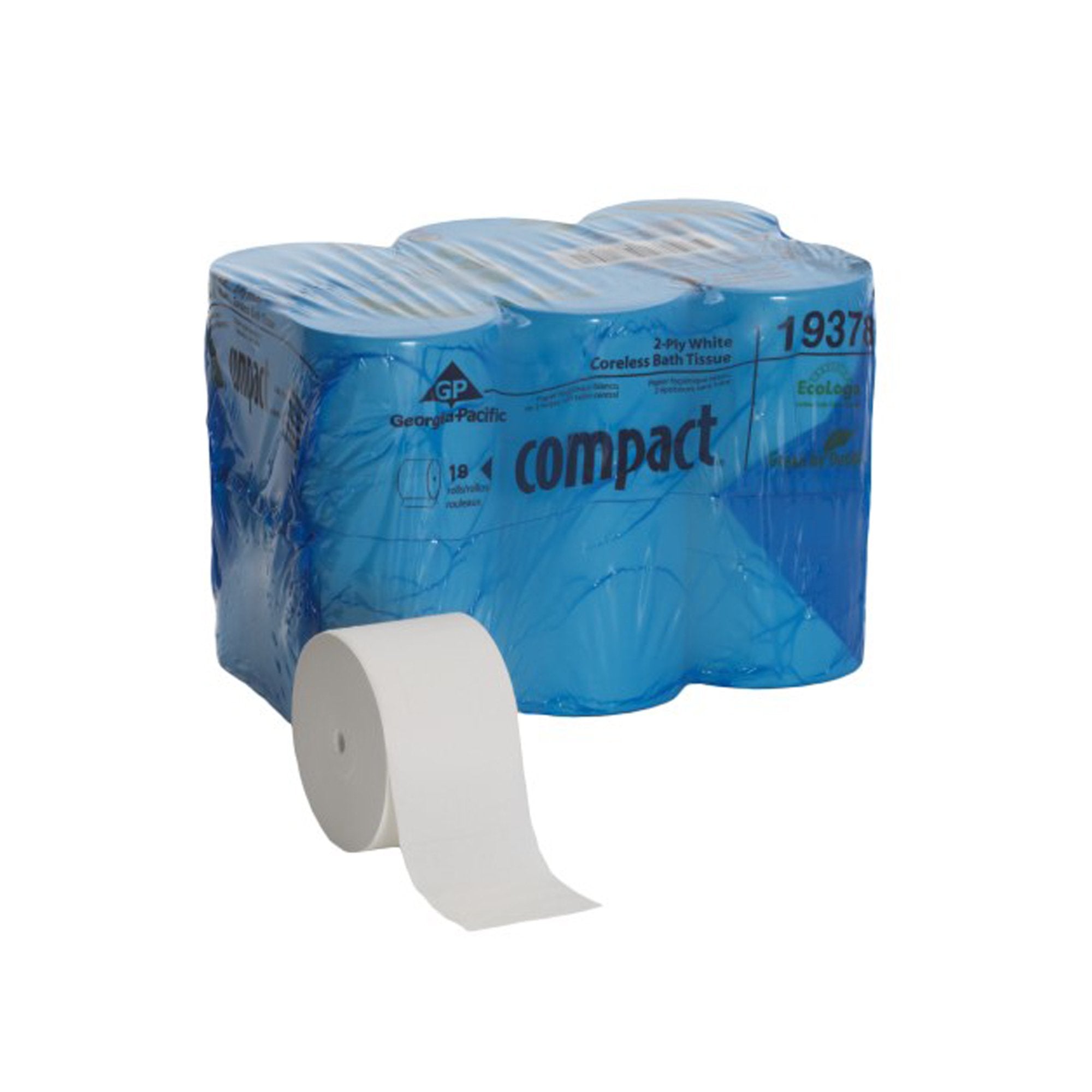 Georgia Pacific - Toilet Tissue Compact® White 2-Ply Standard Size Coreless Roll 1500 Sheets 3-4/5 X 4-1/20 Inch [18/CS]