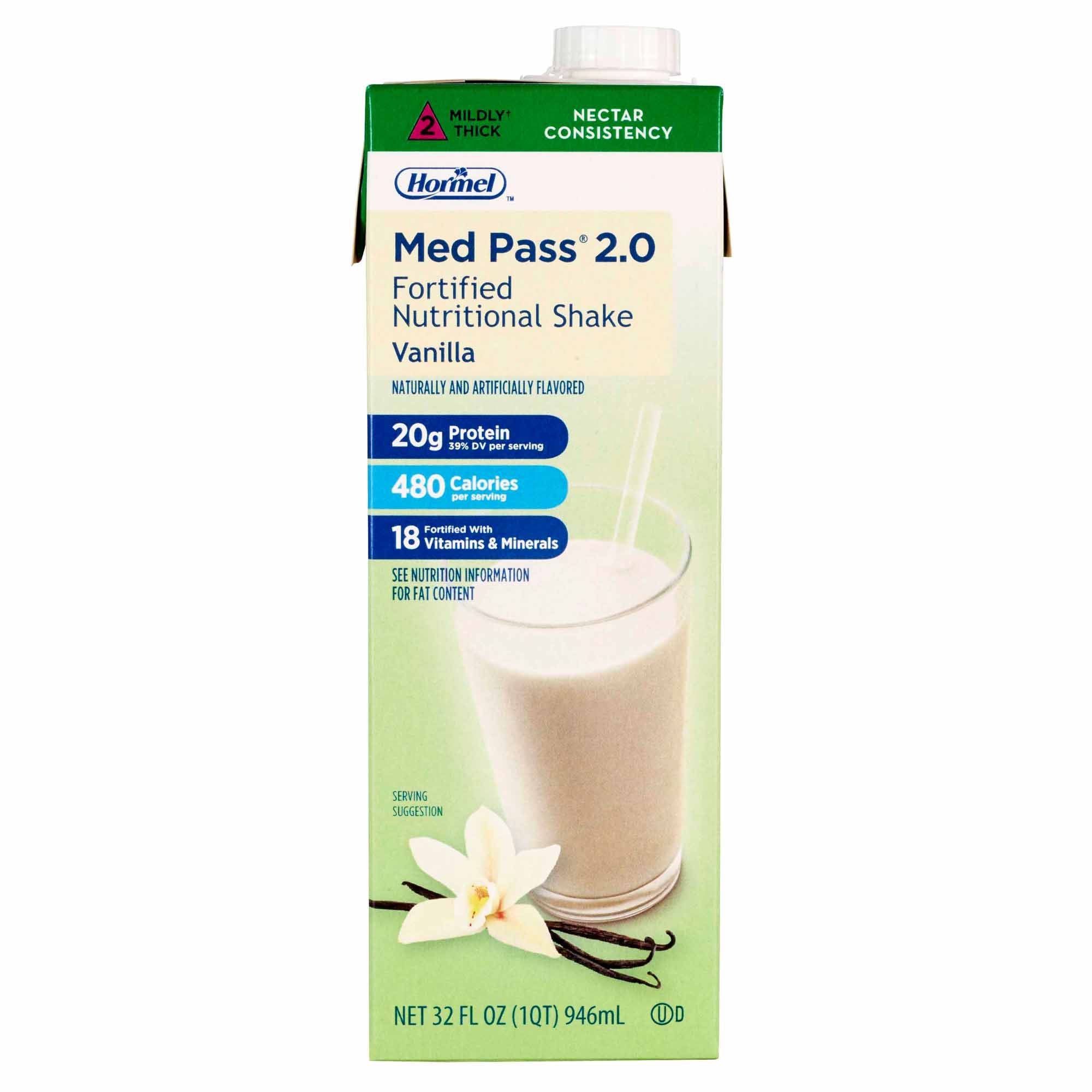 Hormel Food Sales - Oral Supplement Med Pass® 2.0 Vanilla Flavor Liquid 32 oz. Carton [12/CS]