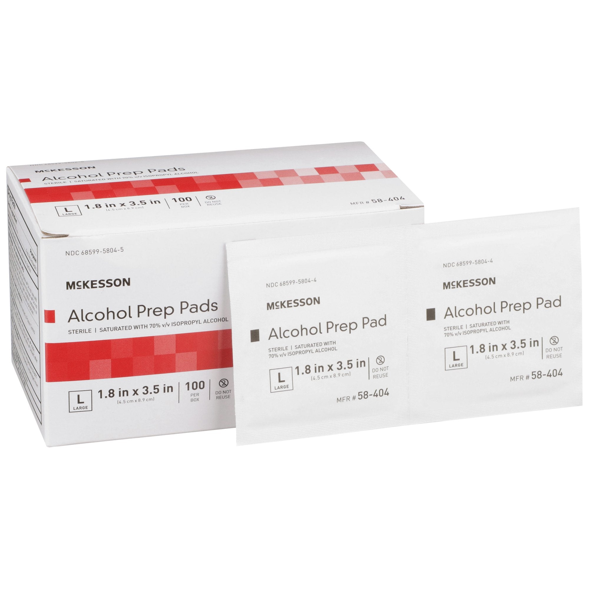 McKesson Brand - Alcohol Prep Pad McKesson 70% Strength Isopropyl Alcohol Individual Packet Large Sterile [1000/CS]