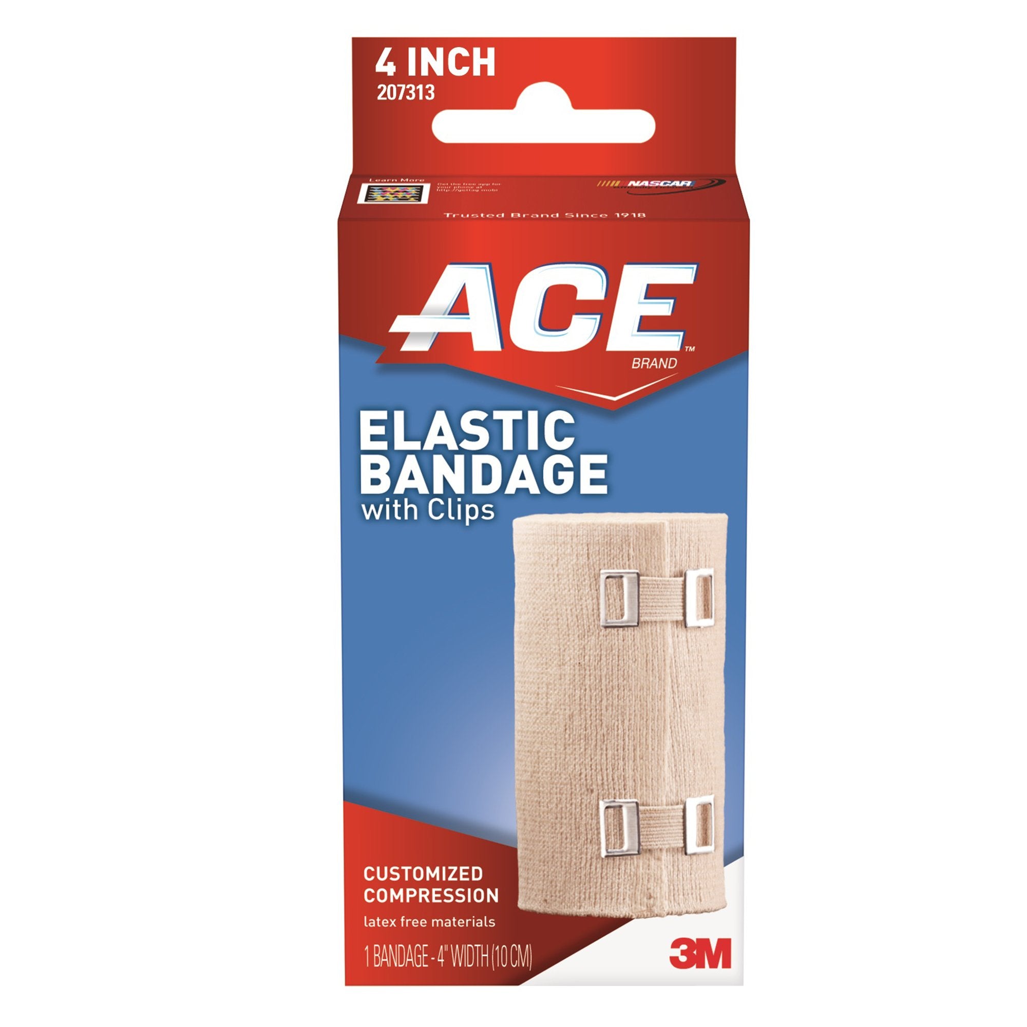 3M Company - Elastic Bandage 3M™ ACE™ 4 Inch Width Clip Detached Closure Tan NonSterile Standard Compression [72/CS]