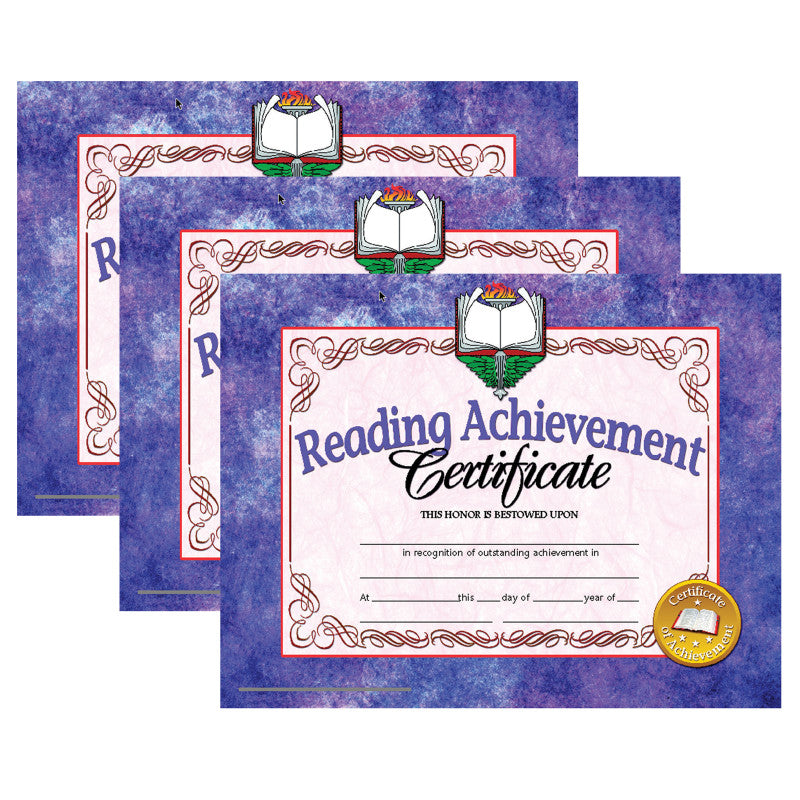 HAYES PUBLISHING - Reading Achievement Certificate, 30 Per Pack, 3 Packs (H-VA677-3)