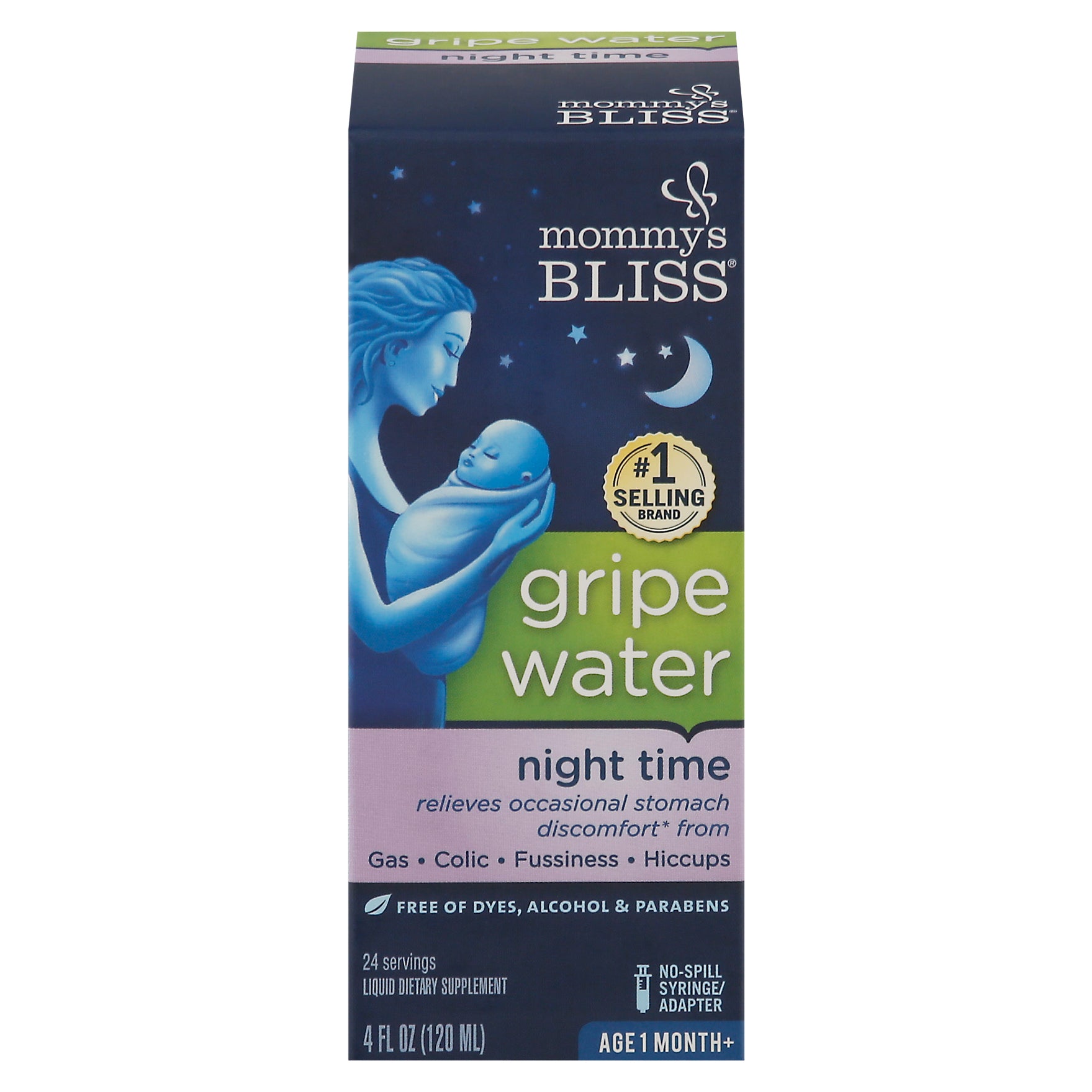 Mommy's Bliss Night Time Gripe Water 4 fl oz - Case of 3