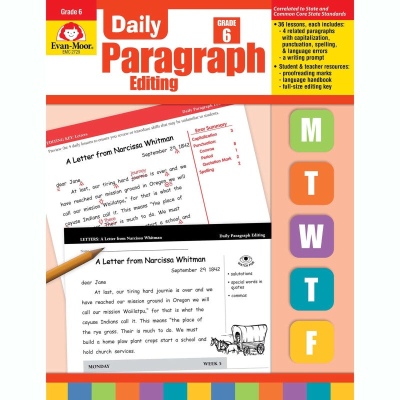 EVAN-MOOR - Daily Paragraph Editing Book, Grade 6