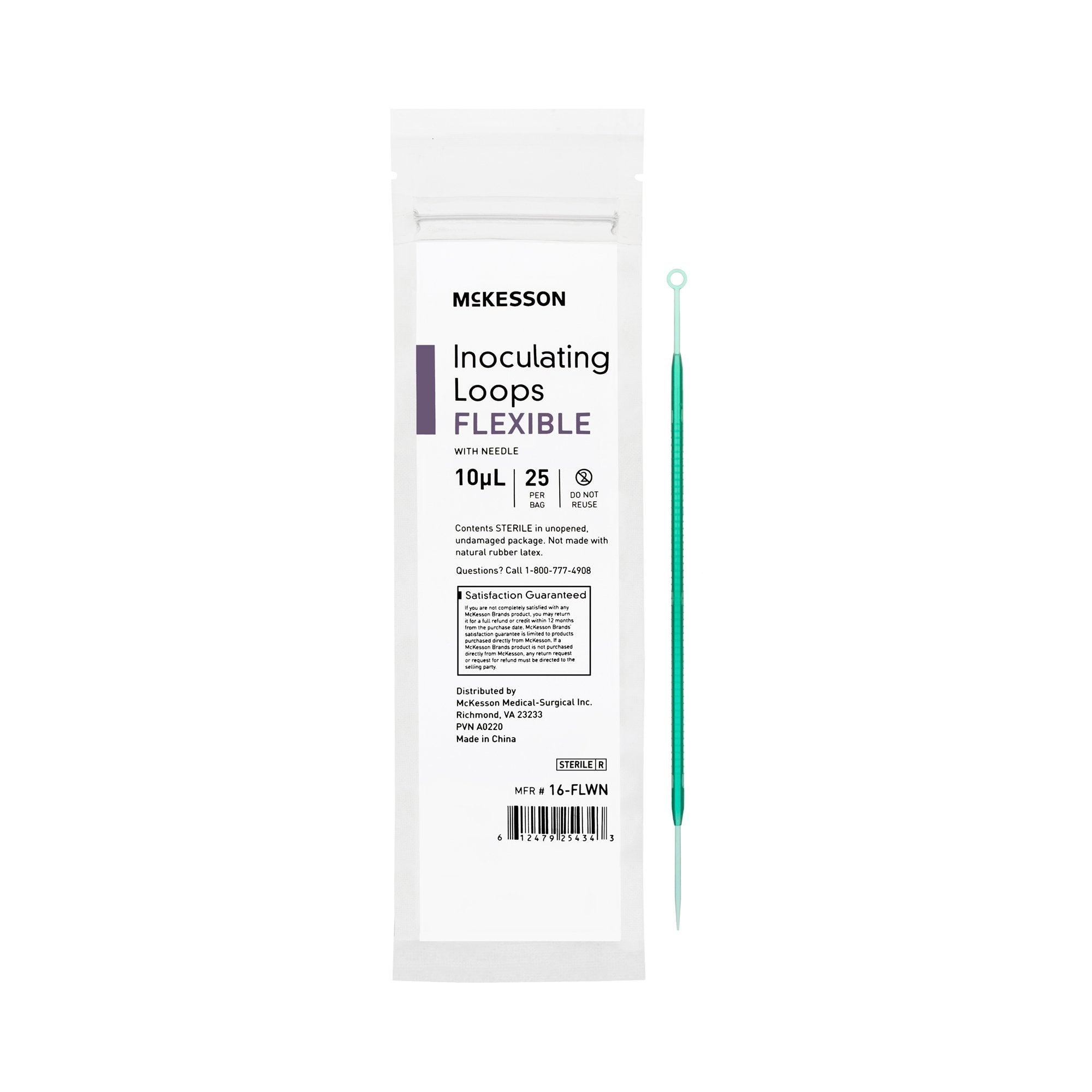 McKesson Brand - Inoculating Loop with Needle McKesson 10 μL ABS Integrated Handle Sterile [25/BG]