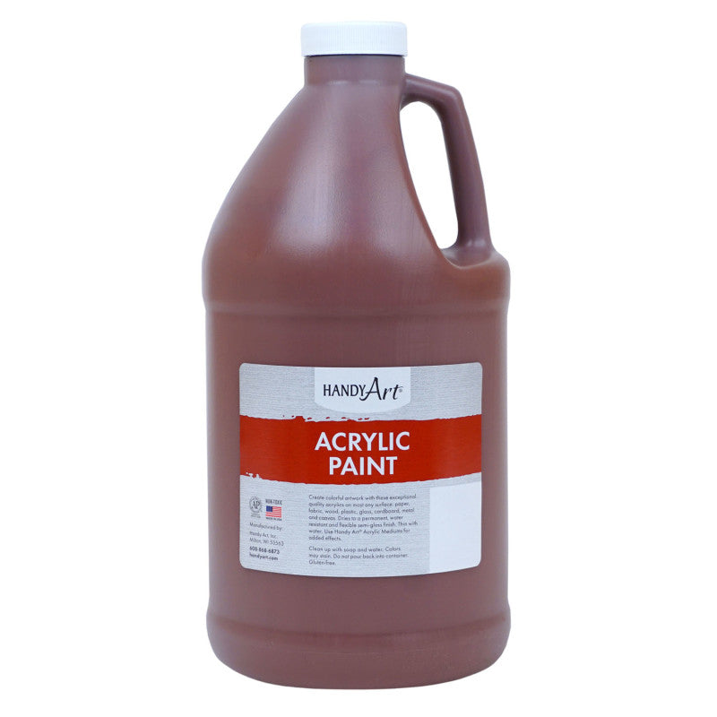HANDY ART - Acrylic Paint Half Gallon, Burnt Sienna