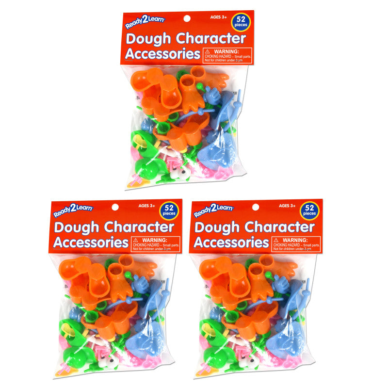 READY 2 LEARN - Dough Character Accessories, 52 Per Set, 3 Sets