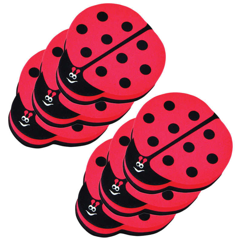 ASHLEY PRODUCTIONS - Magnetic Whiteboard Eraser, Ladybug, Pack of 6