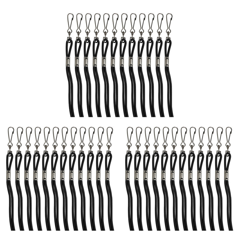 CHAMPION SPORTS - Lanyards, Black, Pack of 12 Per Pack, 3 Packs