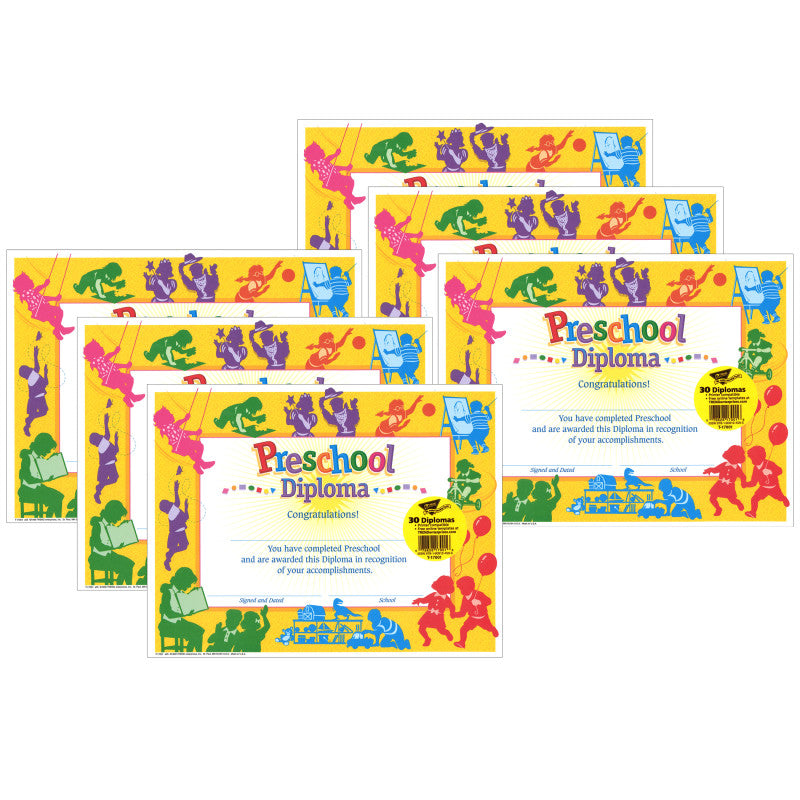 TREND - Classic Preschool Diploma, 30 Per Pack, 6 Packs