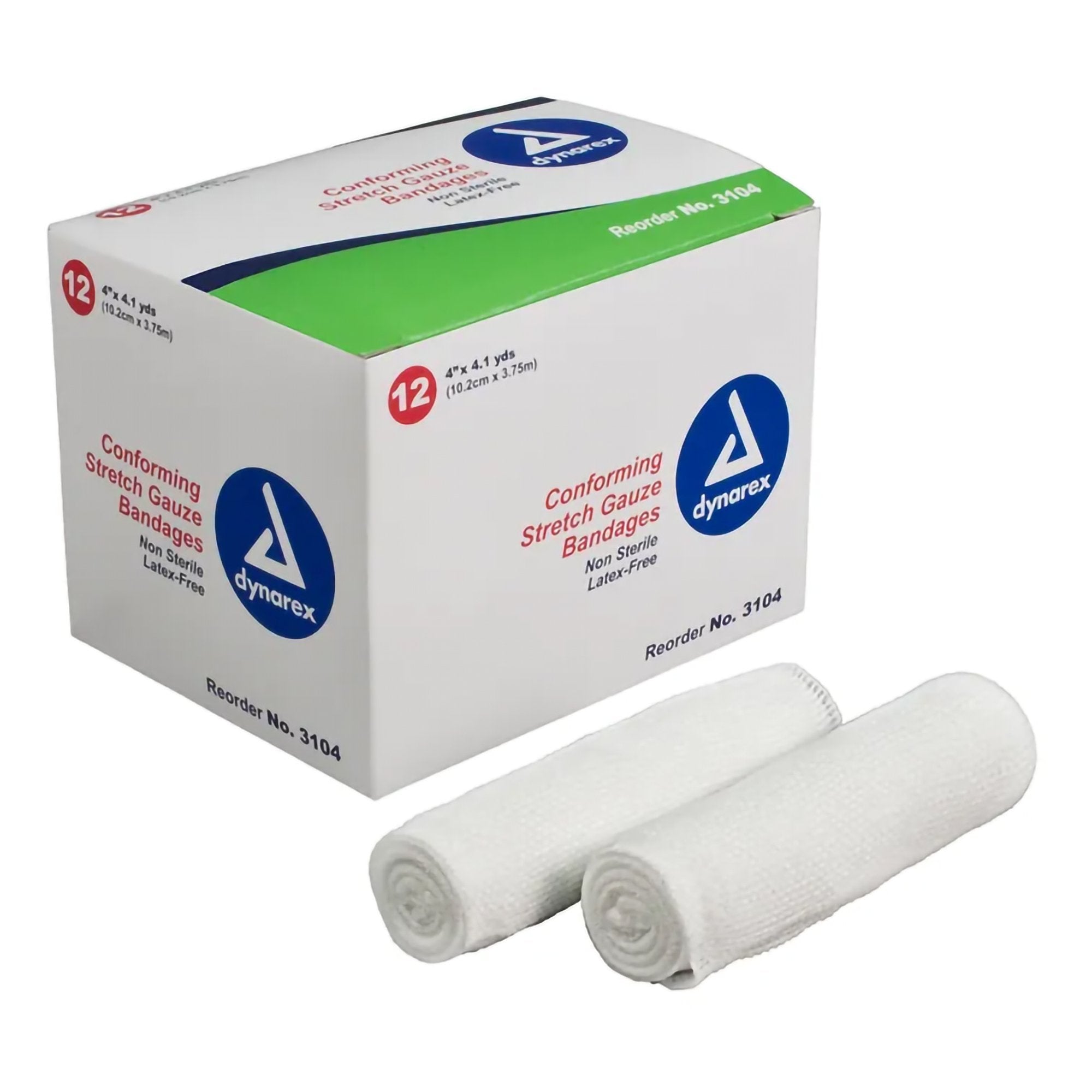 Dynarex - Conforming Bandage Dynarex® 4 Inch X 4.1 Yard 1-Ply NonSterile 12 per Pack [96/CS]