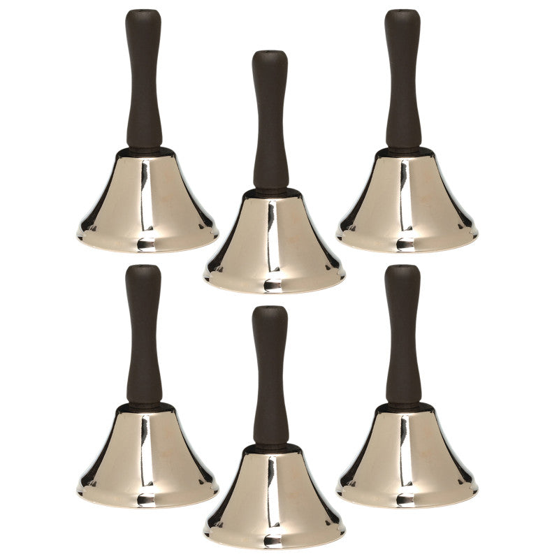 ASHLEY PRODUCTIONS - Steel Hand Bell, 4", Pack of 6