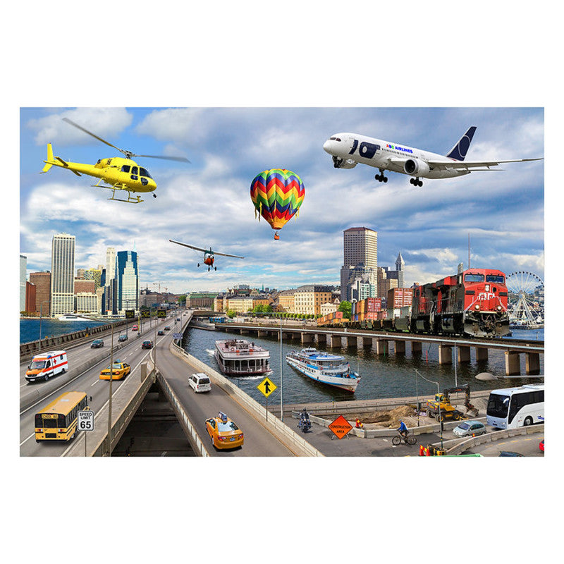 MOJO - On-the-Go Transportation Jumbo Photographic Floor Puzzle