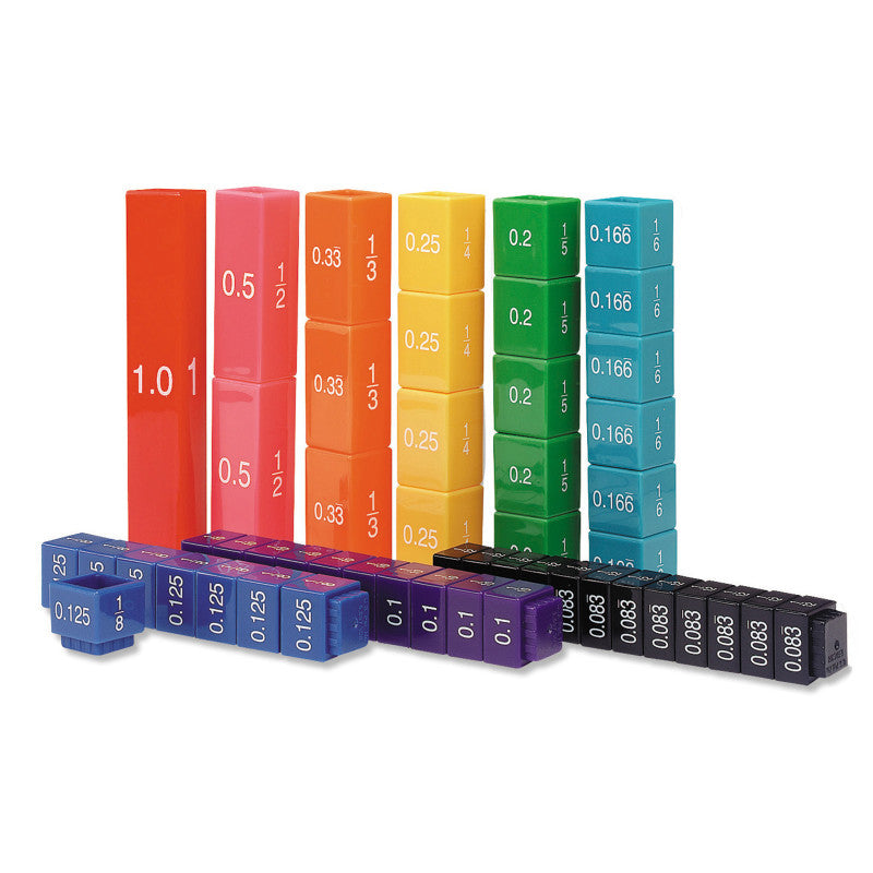 LEARNING RESOURCES - Fraction Tower® Equivalency Cube Set, Set of 51
