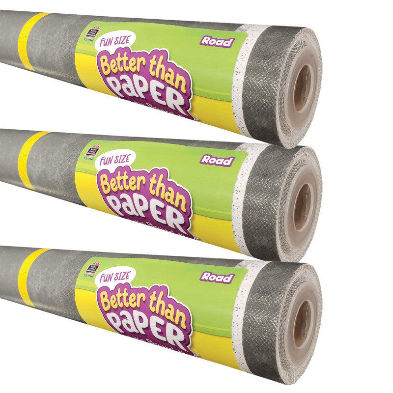 TEACHER CREATED RESOURCES - Fun Size Better Than Paper® Bulletin Board Roll, 18" x 12', Road, Pack of 3