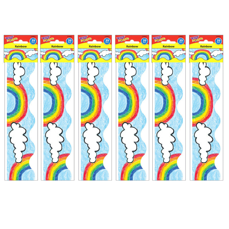 TREND - Rainbow Terrific Trimmers®, 39 Feet Per Pack, 6 Packs