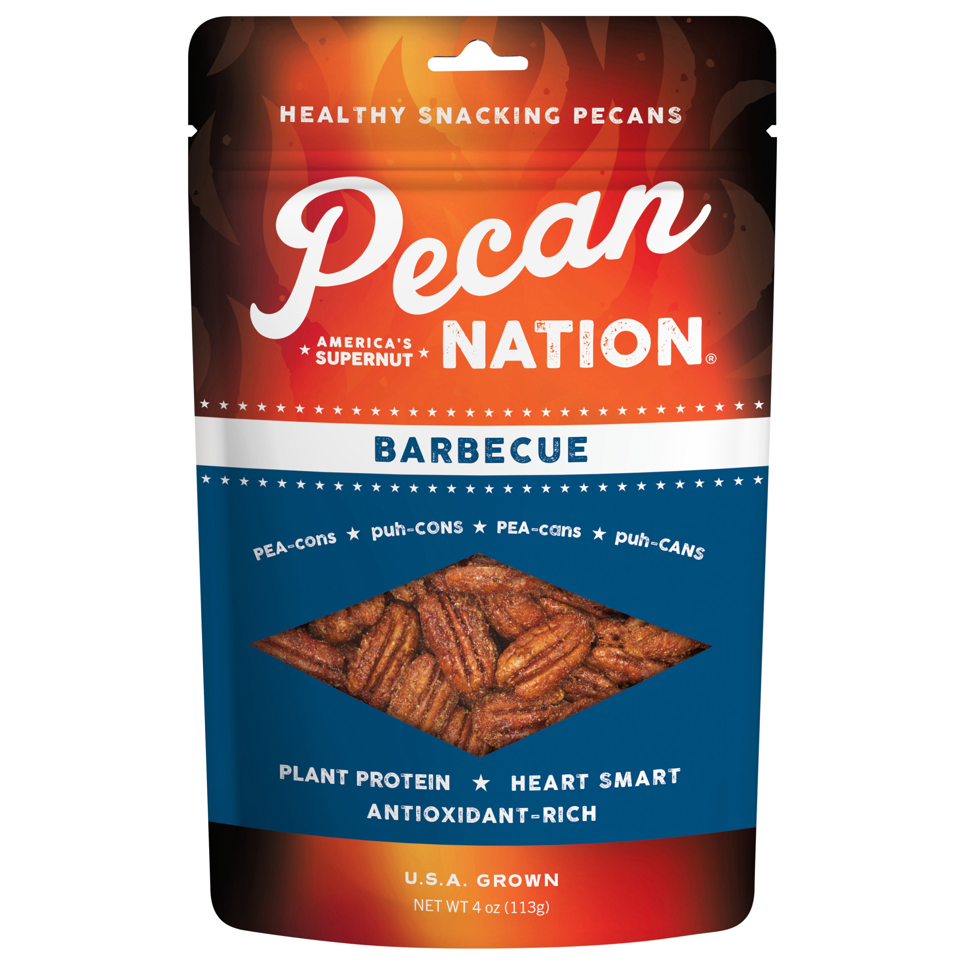 Pecan Nation Barbecue Snacking Pecans - Case of 6