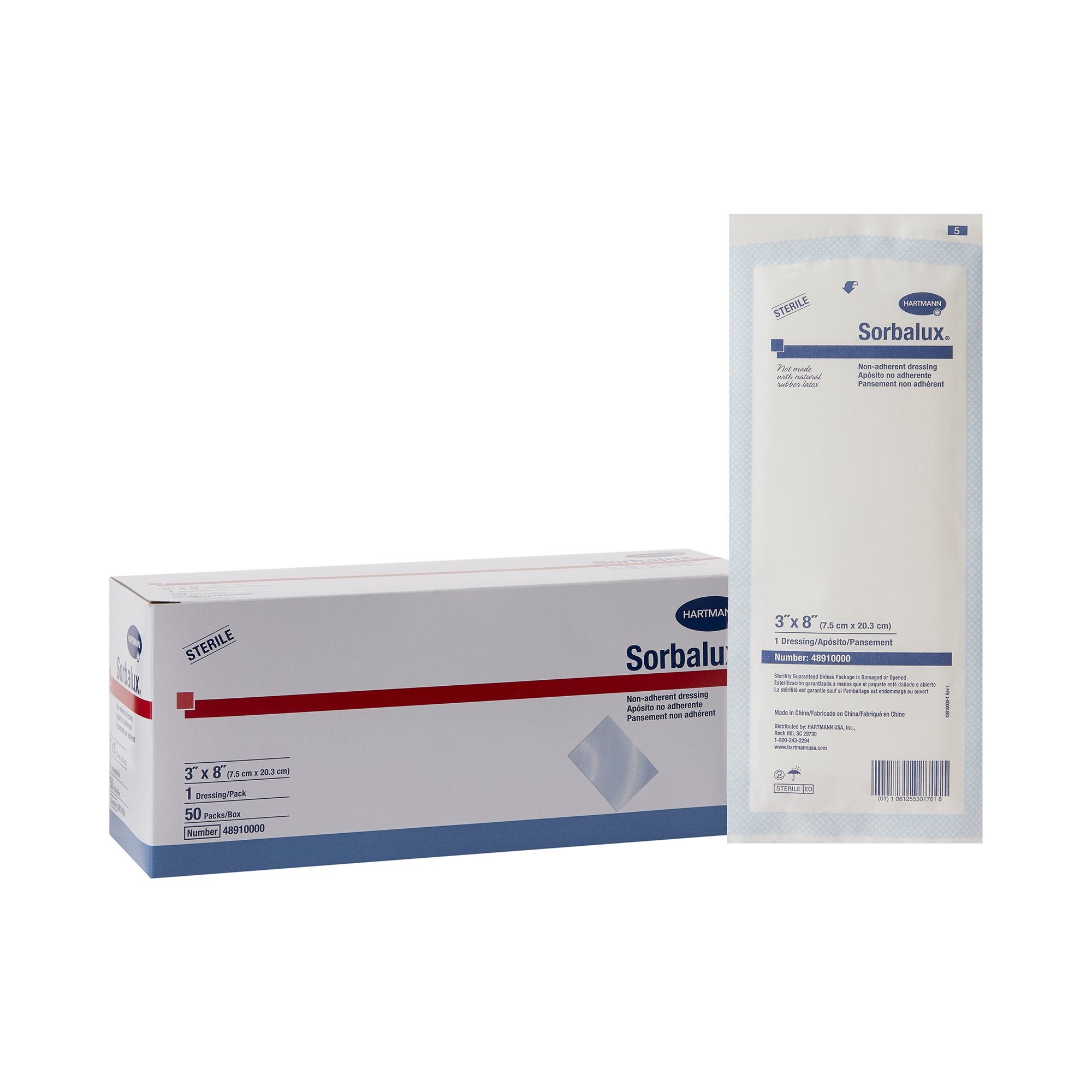 Hartmann - Non-Adherent Dressing Sorbalux® 3 X 8 Inch Sterile 1 per Pack [600/CS]