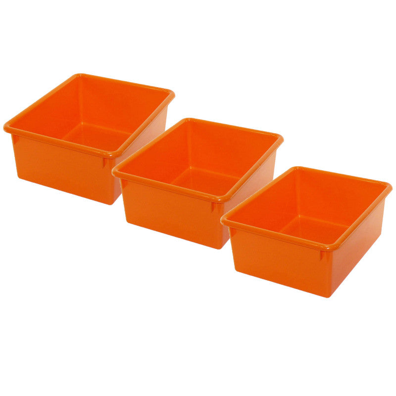 ROMANOFF - Stowaway® 5" Letter Box no Lid, Orange, Pack of 3