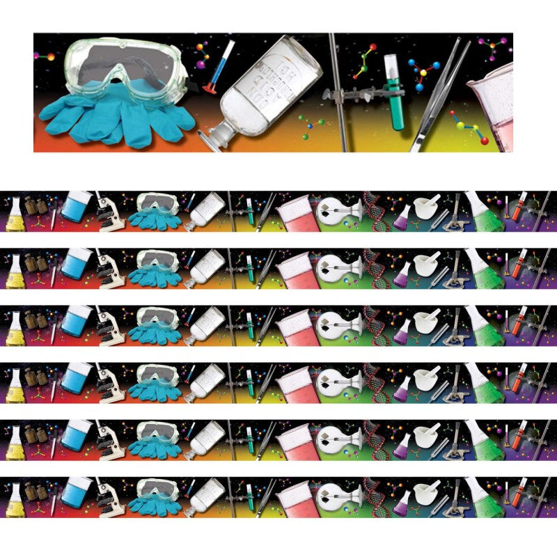 EDUPRESS - Science Tools Photo Border, 35 Feet Per Pack, 6 Packs