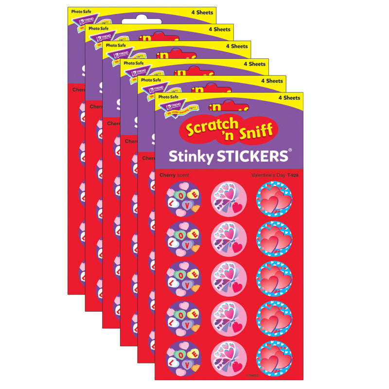 TREND - Valentine's Day/Cherry Stinky Stickers®, 60 Per Pack, 6 Packs