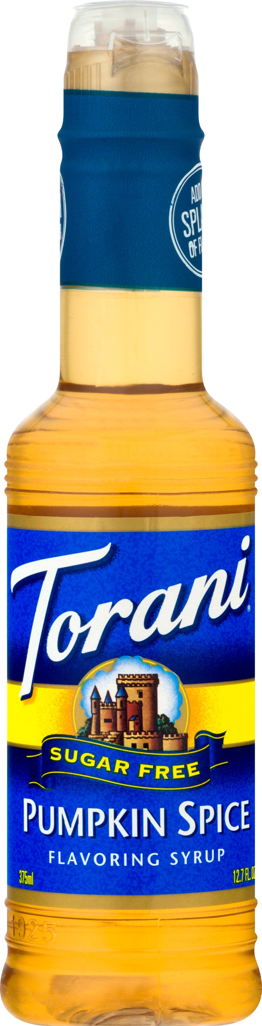 Torani Sugar Free Pumpkin Spice Flavoring Syrup 375 ml - Case of 4