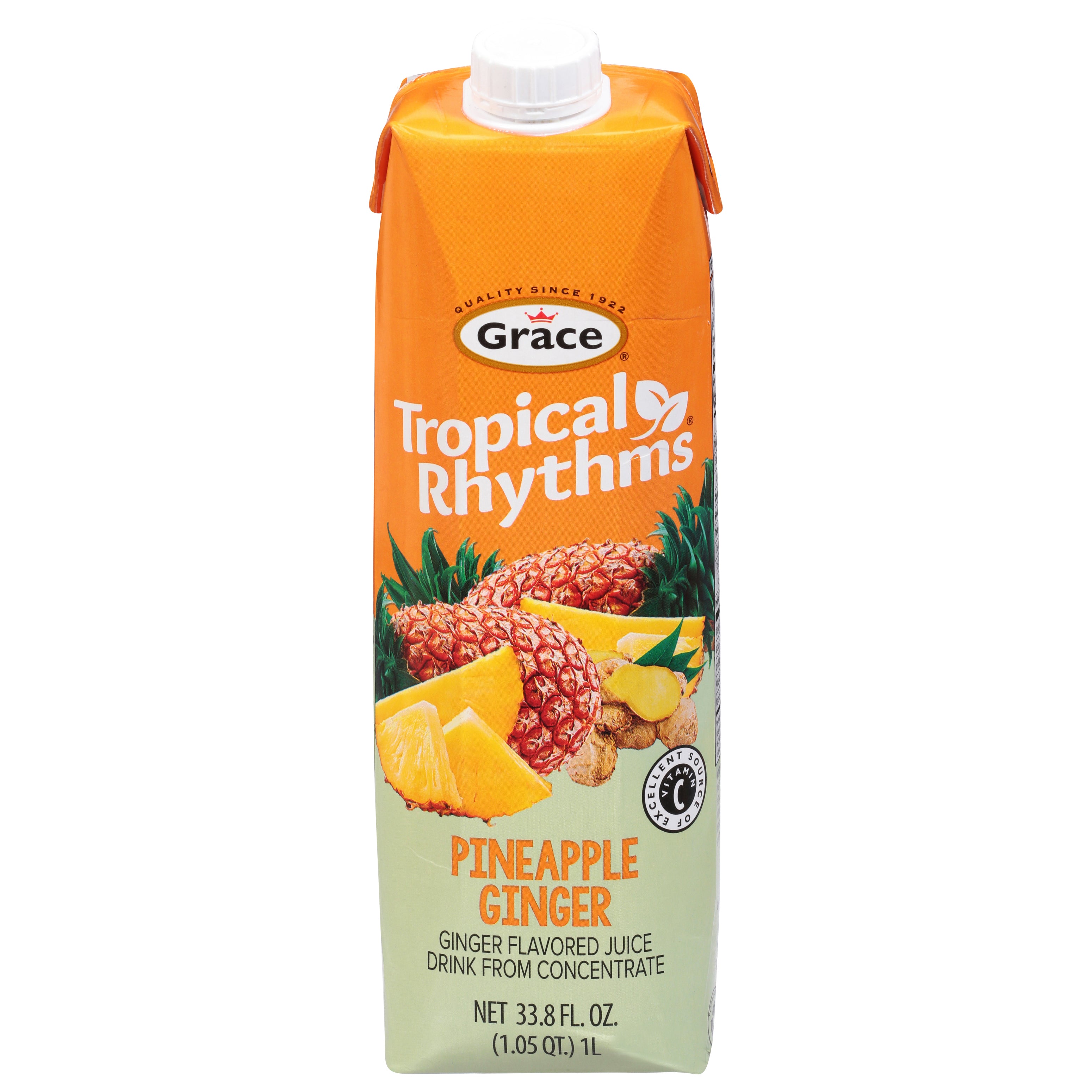 Grace Tropical Rhythms Pineapple Ginger Juice Drink 33.8 fl oz - Case of 12