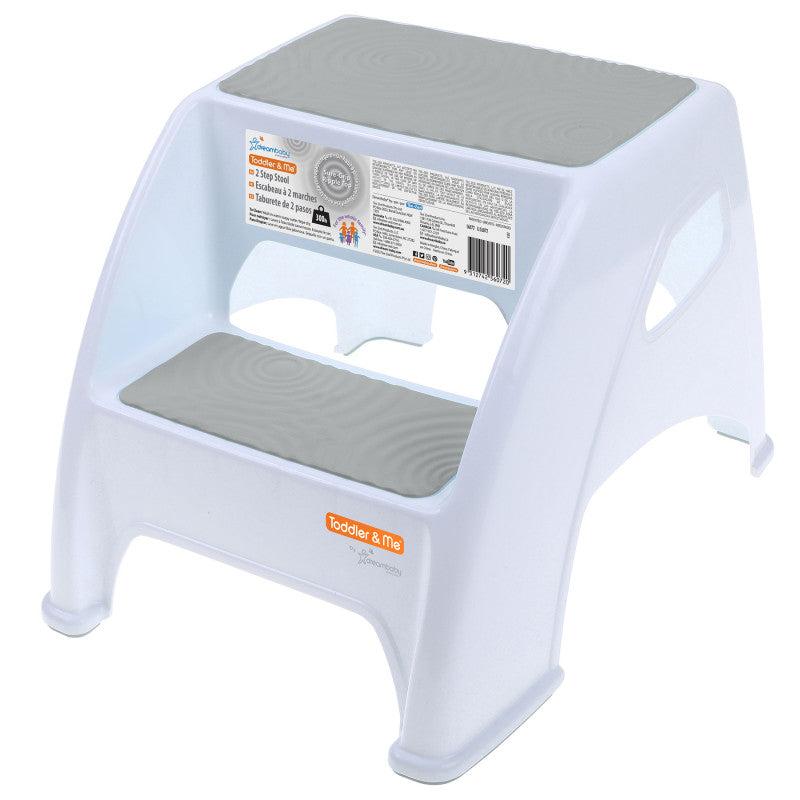 DREAMBABY - Toddler & Me™ 2-Step Stool, Gray/White