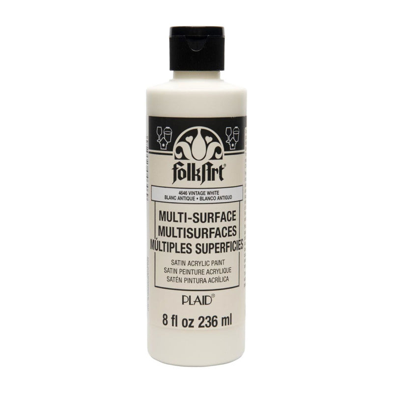 Acrylic Paint Multi-Surface Satin, 8oz., Vintage White