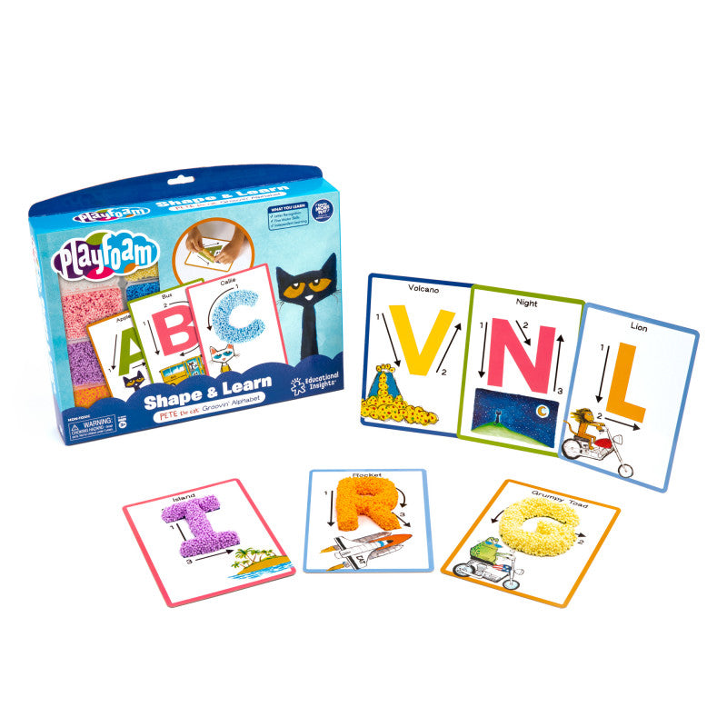 EDUCATIONAL INSIGHTS - Playfoam Shape & Learn Pete the Cat Groovin' Alphabet