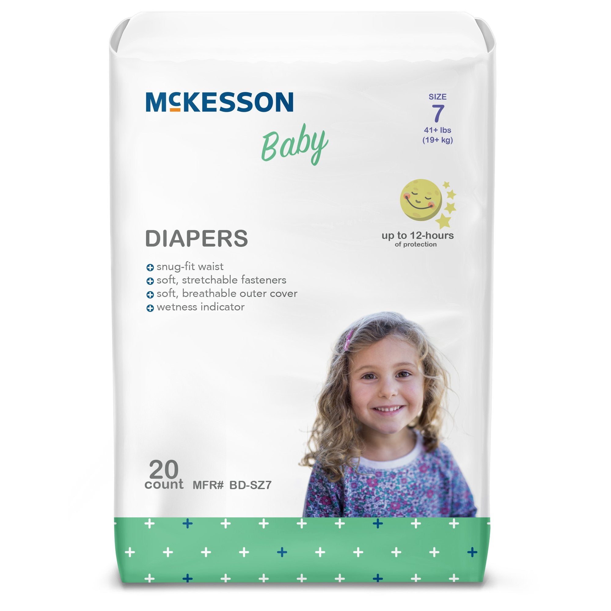 McKesson Brand - Unisex Baby Diaper McKesson Size 7 Disposable Heavy Absorbency [1/BG]