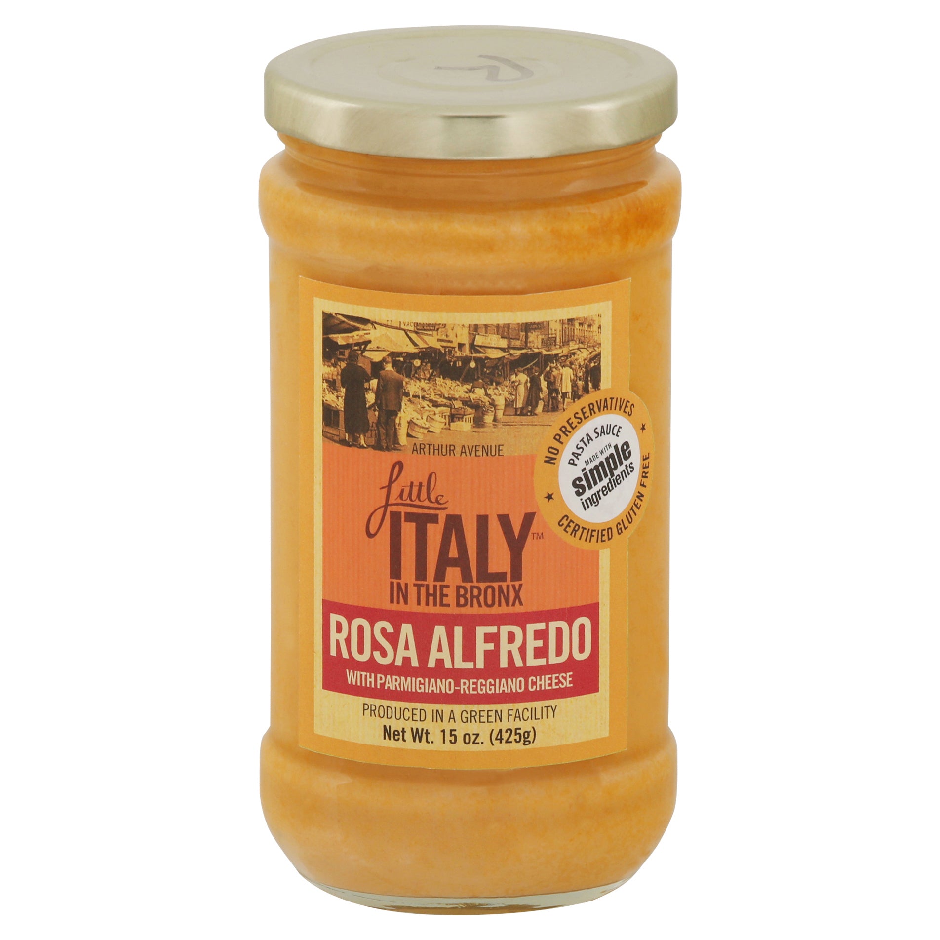 Little Italy in the Bronx Rosa Alfredo Pasta Sauce 15 oz - Case of 6