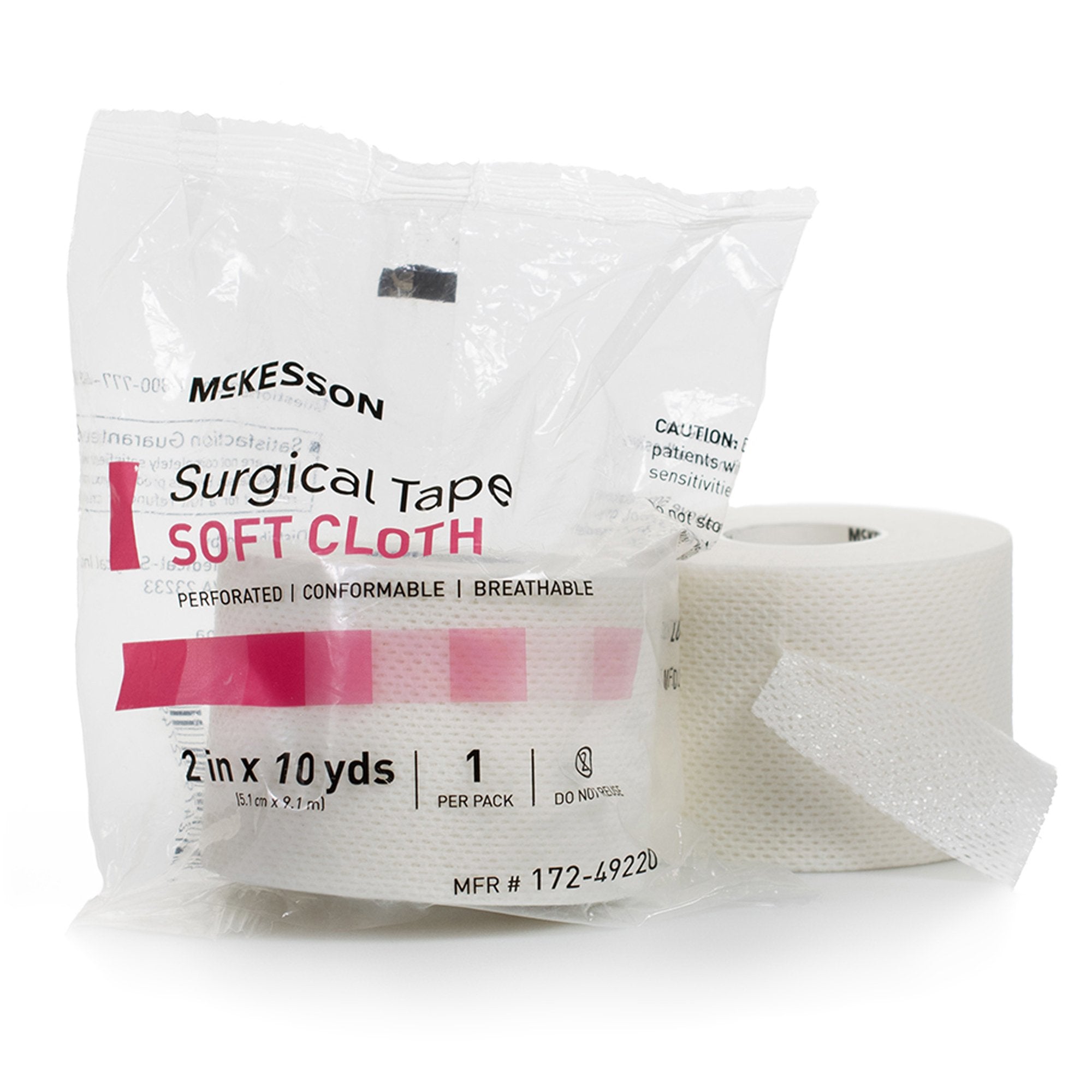 McKesson Brand - Perforated Medical Tape McKesson White 2 Inch X 10 Yard Soft Cloth NonSterile [12/CS]