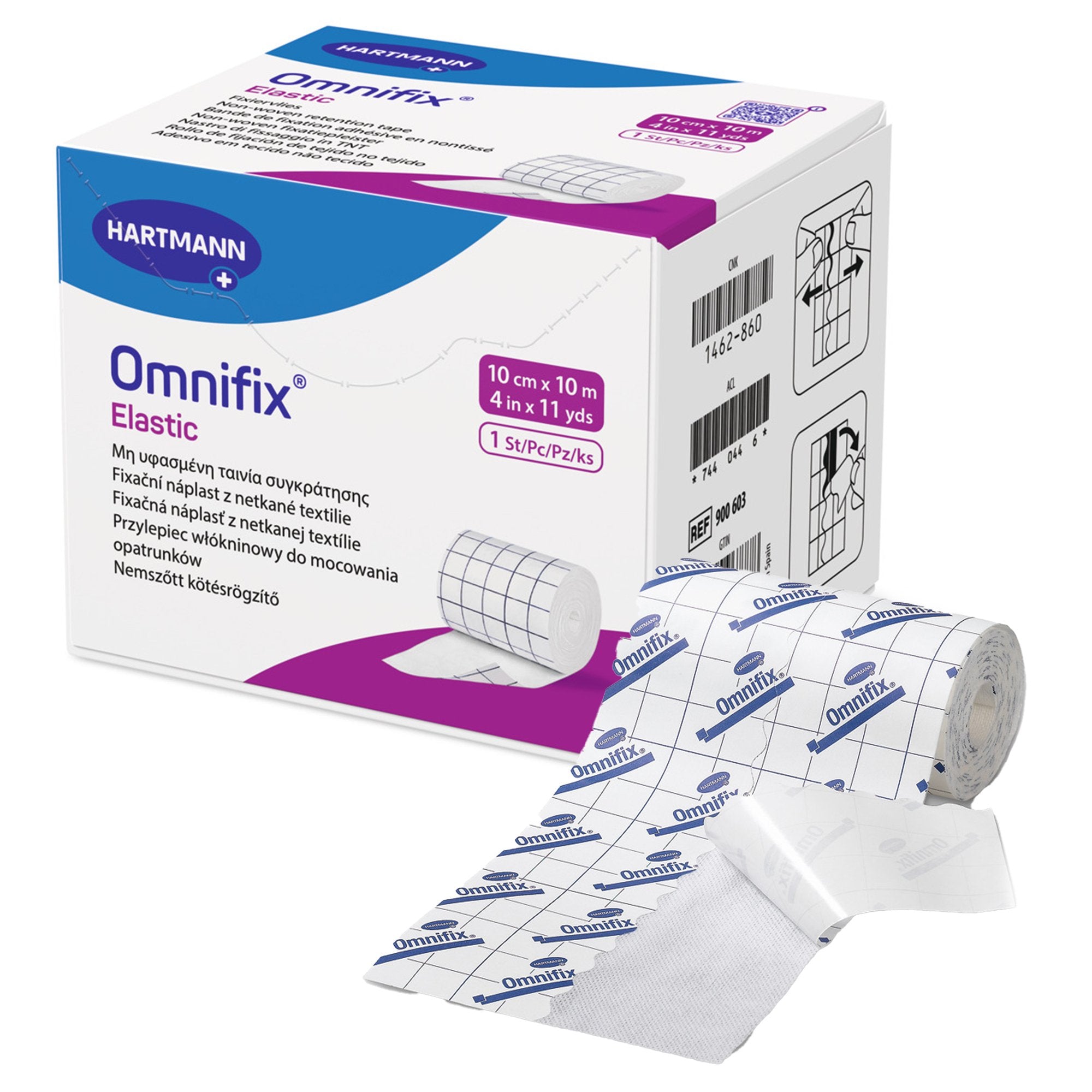 Hartmann - Dressing Retention Tape with Liner Omnifix® Elastic White 4 Inch X 11 Yard Nonwoven NonSterile [1/RL]