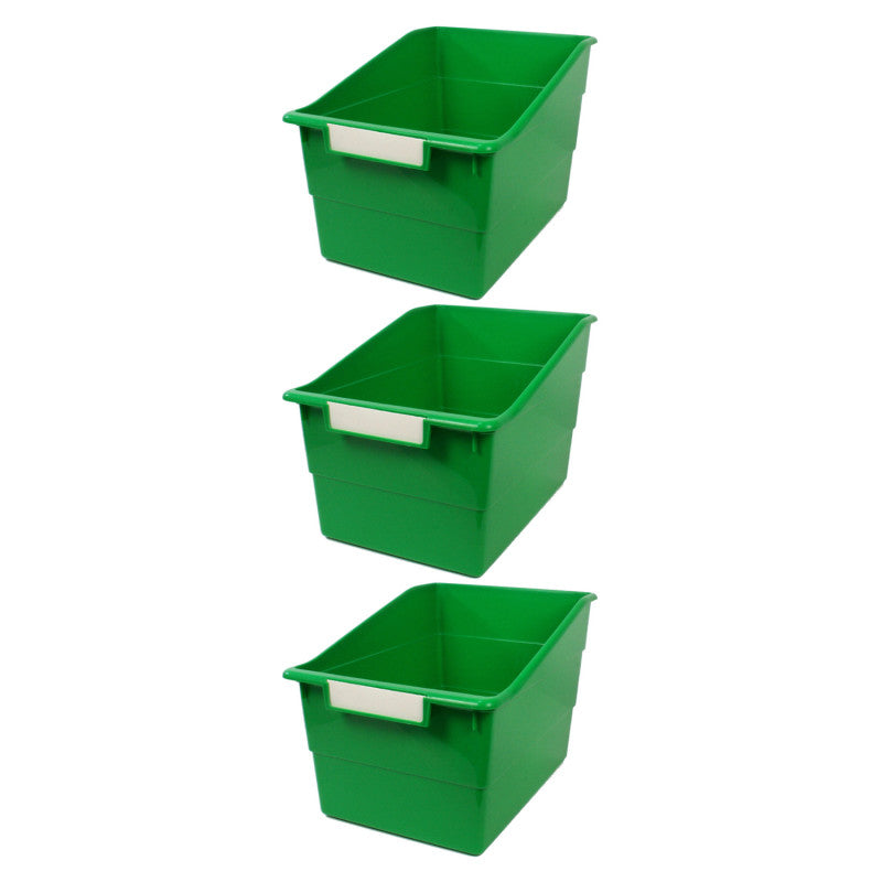 ROMANOFF - Tattle® Wide Shelf File, Green, Pack of 3