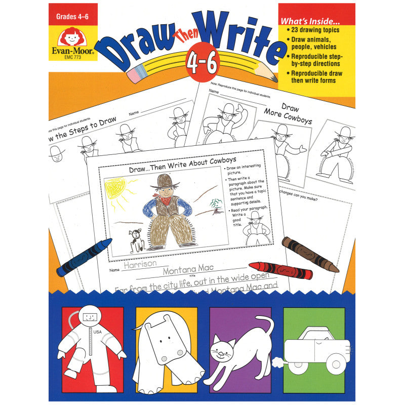 EVAN-MOOR - Draw...Then Write, Grades 4-6