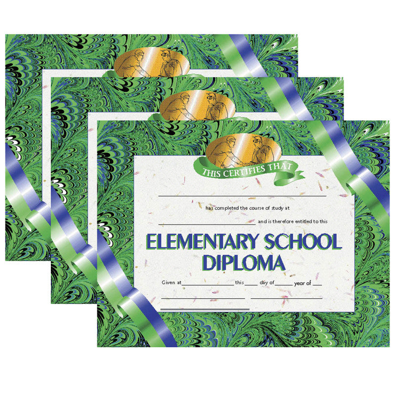 HAYES PUBLISHING - Elementary School Diploma, 8.5" x 11", 30 Per Pack, 3 Packs