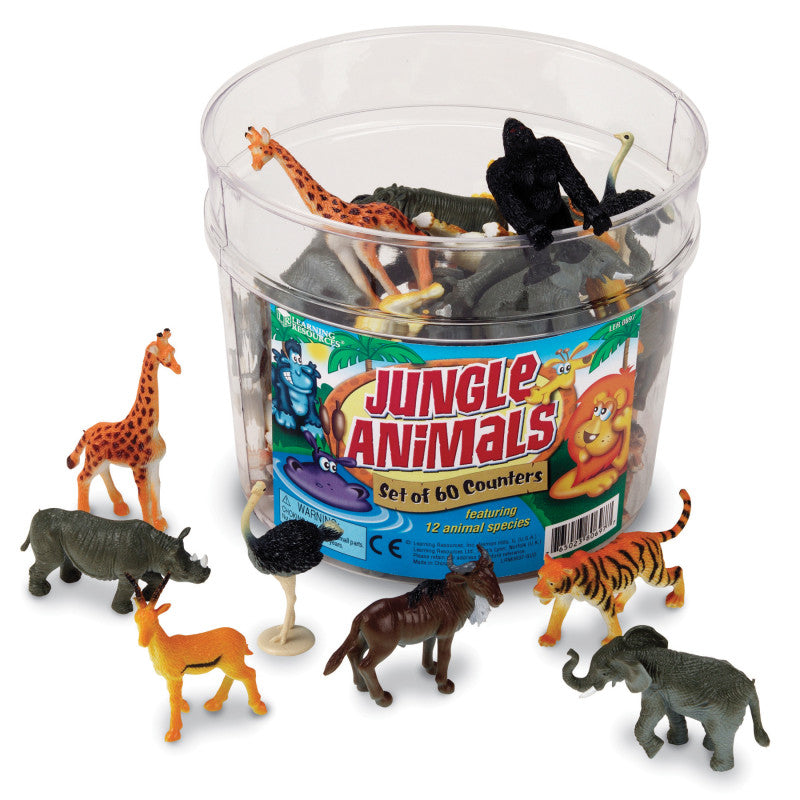 LEARNING RESOURCES - Jungle Animal Counters, Set of 60